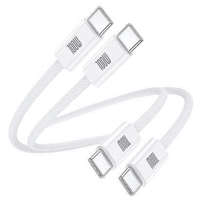 USB C to USB C Charging Cable, 2-Pack 3FT USBC to USBC Cable, 100W Nylon Braided C to C Charger Cable Fast Charging for iPhone 17 16 15 Pro Max Plus,MacBook Pro,i Pad Pro,Samsung S25/S24 Ultra,Pixel