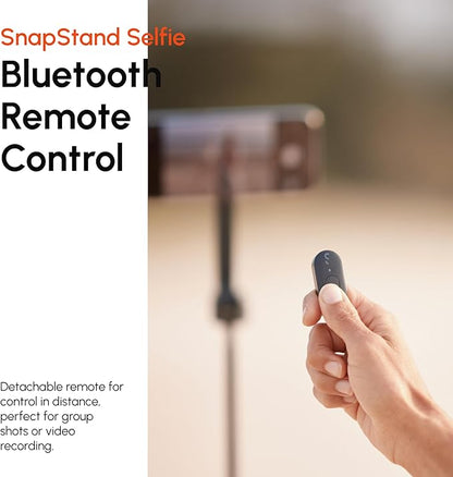 ShiftCam SnapStand Selfie – Magnetic Selfie Stick & Tripod – Compact, Foldable & Extendable with Tilt Head and Magnetic Bluetooth Remote (Stone, SnapStand Selfie)