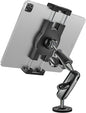 woleyi Aluminum Drill Base Tablet Holder for Car Dashboard - [360° Adjustable 2-Stage Arm] Heavy Duty Tablet Mount for Truck Car Mount Wall Desk, for iPad Pro/Air/Mini/Galaxy Tab/Z Fold, 4-13" Devices