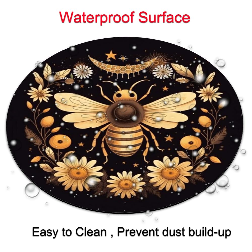 Bees Round Mouse pad Customized Mousepad Non-Slip Rubber Base Mouse Pads for Computers Laptop Office Desk Accessories Mouse pad
