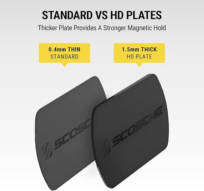 Scosche MAGRKSRI MagicMount Replacement Metal Plate Kit for Phone, Metal Plates for Magnetic Mount Cell Phone Holder for Car, Universal with All Devices and Phone Case, Silver