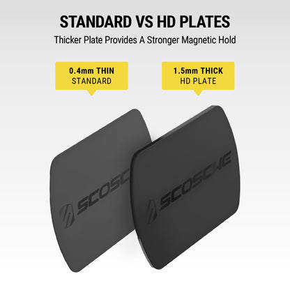 Scosche MPLT54T-2PKBP0 MagicMount Replacement Plate Kit for Magnetic Car Phone Mount Holder, Metal Plates w/Extra Strength Hold for Smartphone, Tablet, Magnet Cell Phone Stand & Phone Case, Pack of 2