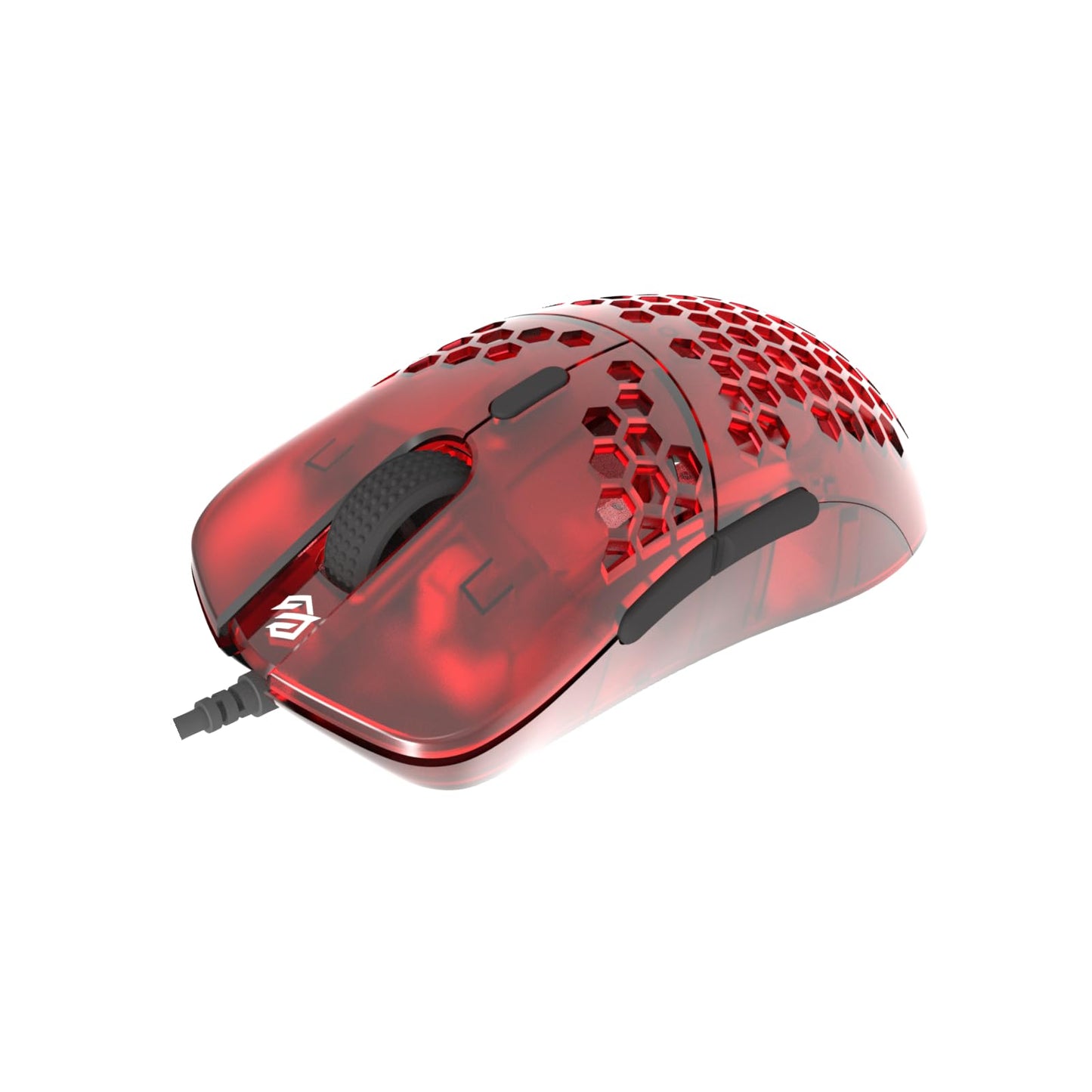 G-Wolves Hati HTM 56g Honeycomb Mouse, PixArt 3389 16000DPI, 6 Programmable Buttons, Low Latency, for Esports (Ruby)