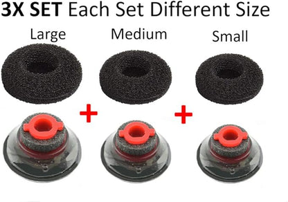 3X Ultra Comfort Eartips Ear Buds Replacement Earphone Ear Tips Kits Earpads Foam Set Cushion for Plantronics Voyager 5200 5220 5210 Series Bluetooth Headset Headphone (Mixed L/M/S)