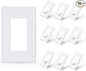 ELEGRP 1-Gang Screwless Decorator Wall Plates, Standard Size Unbreakable Thermoplastic Faceplate Cover for Decorator Receptacle Outlet Switch, UL Listed (10 Pack, Glossy White)
