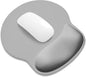 ITNRSIIET Ergonomic Mouse Pad with Wider Memory Foam Wrist Rest +17% - Curved Cushion Reduces Pressure 20%, Pain Relief, Non-Slip, Smooth, Cute Colors, 9.85 x 9 in, Space Gray