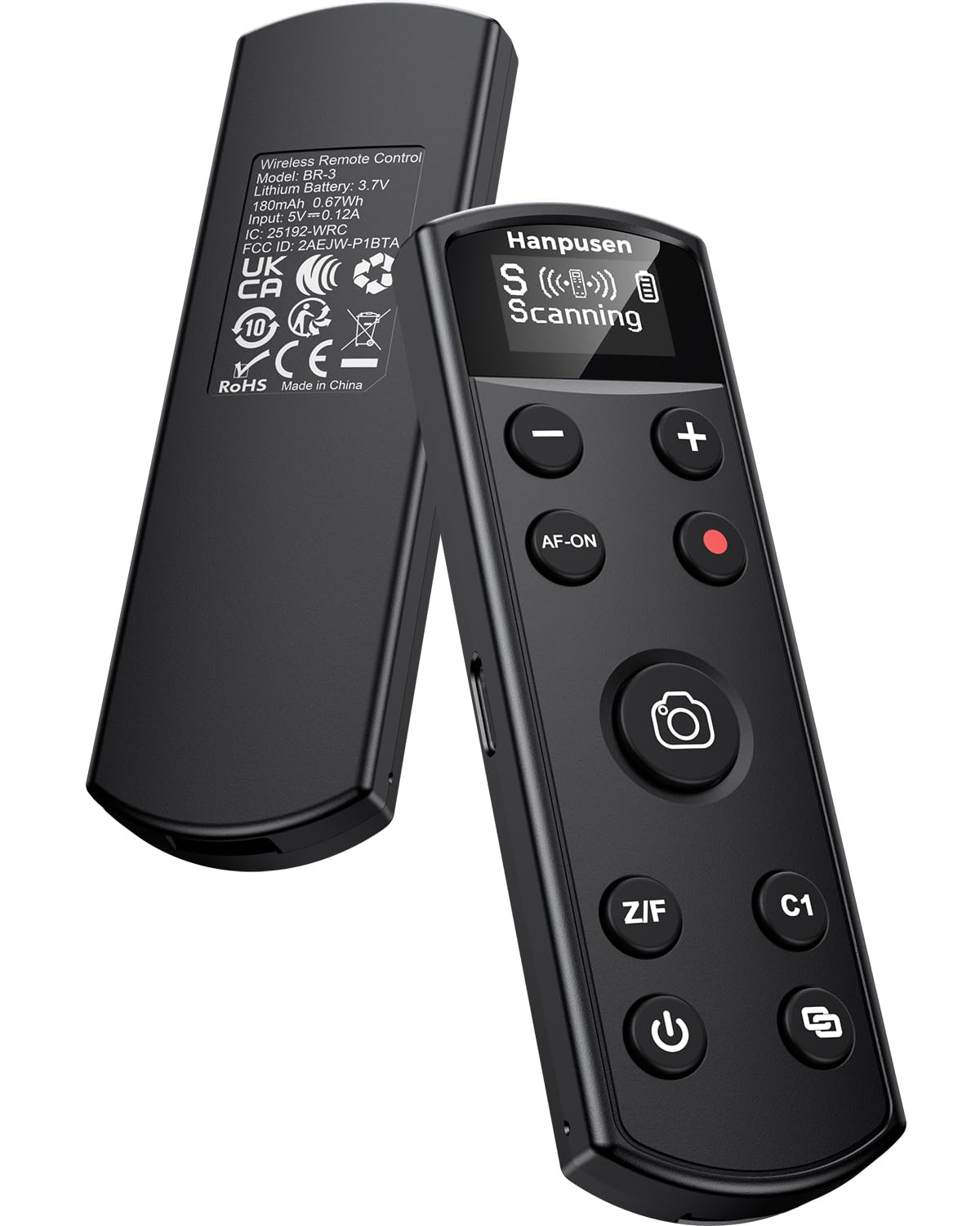 for Canon Camera Remote Control, Hanpusen Rechargeable Wireless Shutter Release with OLED Screen for R50/G7X Mark III/R8/R5/R/RP/R50 V/R10/R5 Mark II/M50/M200/6D Mark II/M6 Mark II, Replace BR-E1