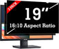 [2 Pack] 19 Inch Privacy Screen Filter for Widescreen 16:10 Monitor | Privacy Shield | Anti-Glare | Anti-Blue light Protector | Eye Protection | Computer Security Private Filter