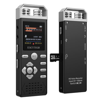 ESCYTEGR 144GB Digital Voice Activated Recorder 1536KBPS Audio Voice Recorder with Playback Recording Device Dictaphone Sound Tape Recorder with Password Protection for Lectures,Meetings