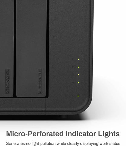 TERRAMASTER F4-424 NAS Storage 4Bay - N95 Quad-Core CPU, 8GB DDR5 RAM, 2.5GbE Port x 2, Network Attached Storage with High Performance (Diskless)
