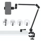NEEWER 30" Articulating Magic Arm with Desk Super Clamp/Action Cam Mount/Phone Holder, Overhead Camera Mic Boom Stand, Compatible with GoPro iPhone DSLR Webcam Microphone Video Recording, UA056