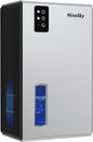 NineSky Dehumidifiers for Home, 95 OZ Water Tank, (1000 sq.ft) Dehumidifiers for Bathroom Bedroom Basement with Auto Shut Off,7 Colors LED Light(Silver)