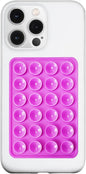 Silicone Suction Phone Case Mount, Silicon Adhesive Phone Accessory for Smartphones, Hands-Free Mirror Shower Phone Holder for Selfies, Tiktok Videos (Purple)