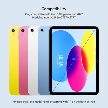 iPad 10th Generation Keyboard Case: Bluetooth Rechargeable Magic-Style Keyboard Folio with Built-in Trackpad, Backlit Keys, Magnetically Detachable Two-Piece Design for iPad 10th & 11th (A16, 2025)