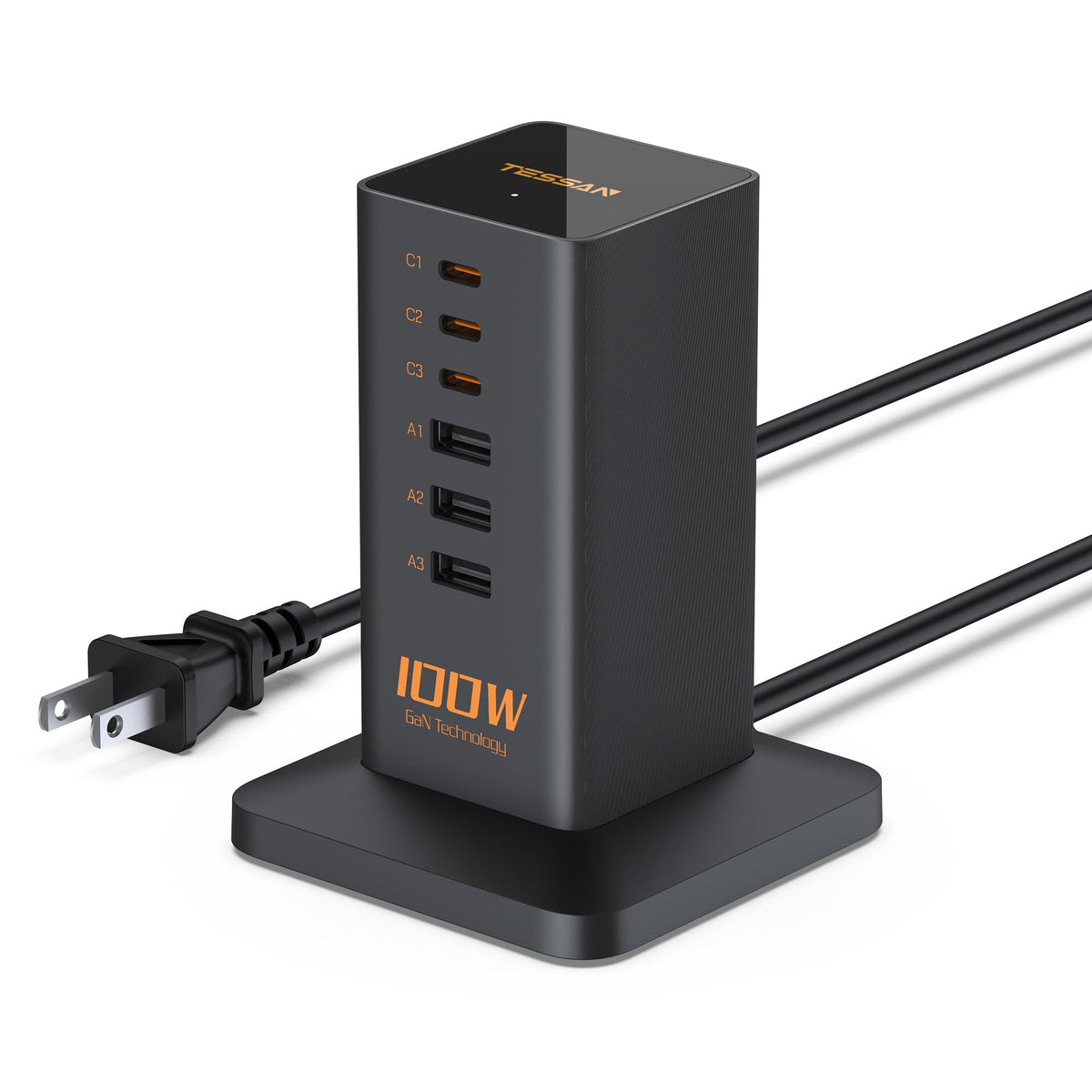 TESSAN 100W USB Charging Station for Multiple Devices 9-in-1 USB Charger