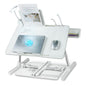 iXTRA Adjustable Laptop Lap Desk with Cooling Fan USB Light for Adults 56x32cm,White