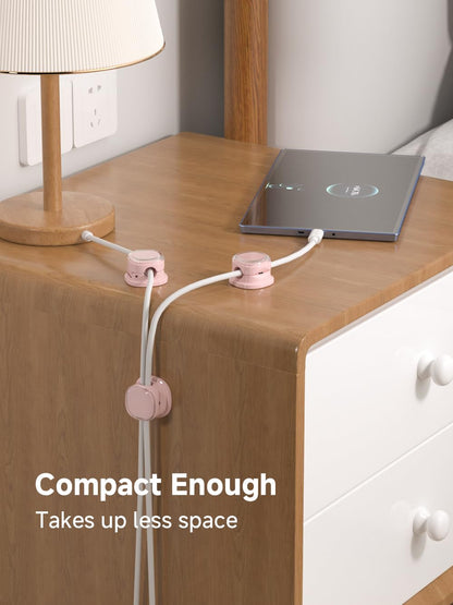 Magnetic Cable Clips, Adjustable Cord Holder Management, Adhesive Wire Keeper Organizer for Home Office Desk Phone PC Car Wall Desktop Nightstand Appliance (9-PCS Purple)