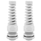 Strain Relief Cord Connector,LISTENJIALE 2Pcs NPT 1/4" Waterproof Cable Gland Flex Spiral Strain Relief Adjustable 4-8mm Cable Connector Nylon Joint with Gaskets(Black)