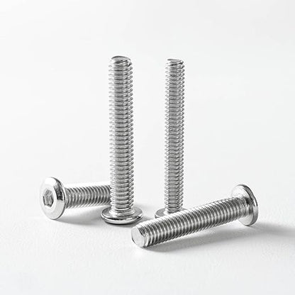 3/16-24 x 5/8" (50 Pack) Flat Head Hex Socket Cap Screws Bolts, 304 Stainless Steel 18-8, Hex Drive, Bright Finish, Fully Machine Thread