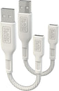 BLACK+DECKER USB C to USB Adapter [2 Pack], Type C Female to USBA Male OTG Cable USBA to USBC Adapter Apple Compatible with MacBook Pro/Air, iPhone 16/15 Series, Samsung Galaxy S24/S23/S22, White