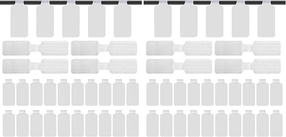 60 Pieces Self-Adhesive Cable Labels, Paste Wire Labels, Nylon Writable Cord Tags Waterproof White Wire Cable Tags for Electronics Office Computers Management and Identification (Pack of 2)