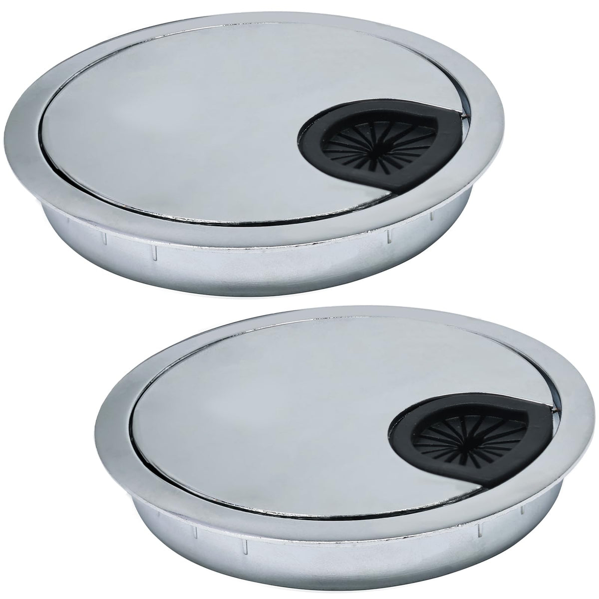EASYEAH 2 Pcs Desk Grommet 2" / 50 mm, Zinc Alloy Desk Cord Hole Cover