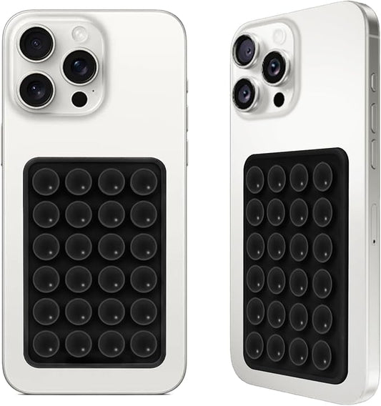 Giumel 2PCS Silicone Suction Phone Case Mount, Non Slip Suction Cup, Hands-Free Phone Accessories Holder for Selfies and Videos, Silicone Adhesive Stand Sticky for Cell Phone Inkiness