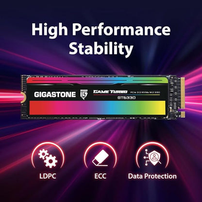 Gigastone M.2 SSD 1TB PCIe 3.0 NVMe SSD 3,400MB/s Internal Gaming Solid State Hard Drives Upgrade PC Laptop Storage High Speed Response for Gamers Graphic Design Creators IT Pros PCIe Gen3x4