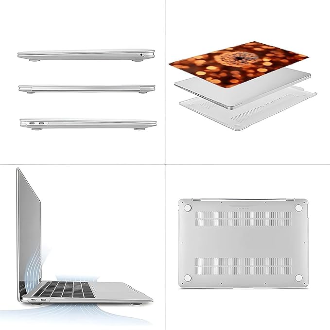 Compatible with MacBook Air 13.3 13.6 Inch Case 2022 2021 2020 2019 Plastic Hard Shell Case Cover,13.3 Air (A1932/A2179/A2337), Dandelion