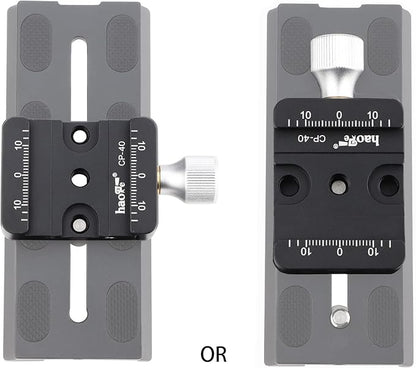 Haoge CP-40 DSLR and Mirrorless Quick Release Clamp for Arca-Type Standard Conversion Heighten Riser Compatible with DJI Ronin S/SC ZHIYUN Crane Series Weebill S Gimbal Manfrotto Tripod Ball Head