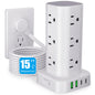 Power Strip Tower with Wireless Charger,Surge Protector with 12 Outlets
