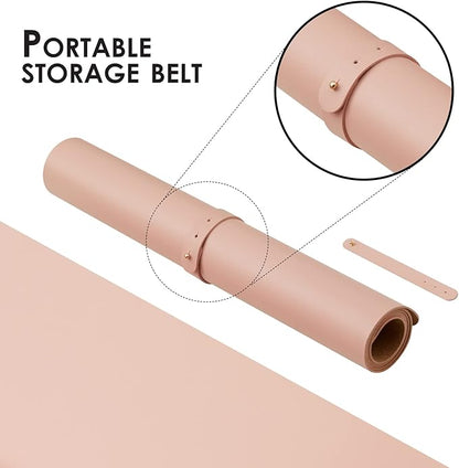 Large Cork Desk Mat - 47.2"x 17" Desk Pad for Office and Home - Ideal for Large Mouse Pad and Desk Mats on Top of Desks(Pink)