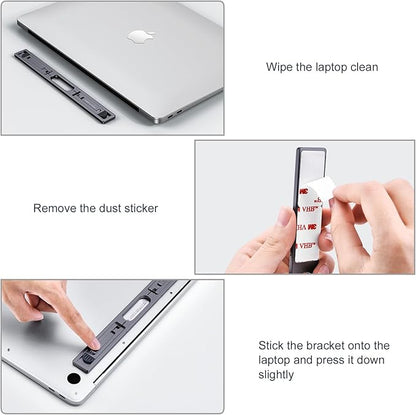 Laptop Risers for Desk, 4 Adjustable Heights Laptop Stand, Keyboard Riser, Ergonomic Laptops Feet for Desk, Compatible with MacBook Air Pro, with Dell, with HP, More 10-15.6” Laptops