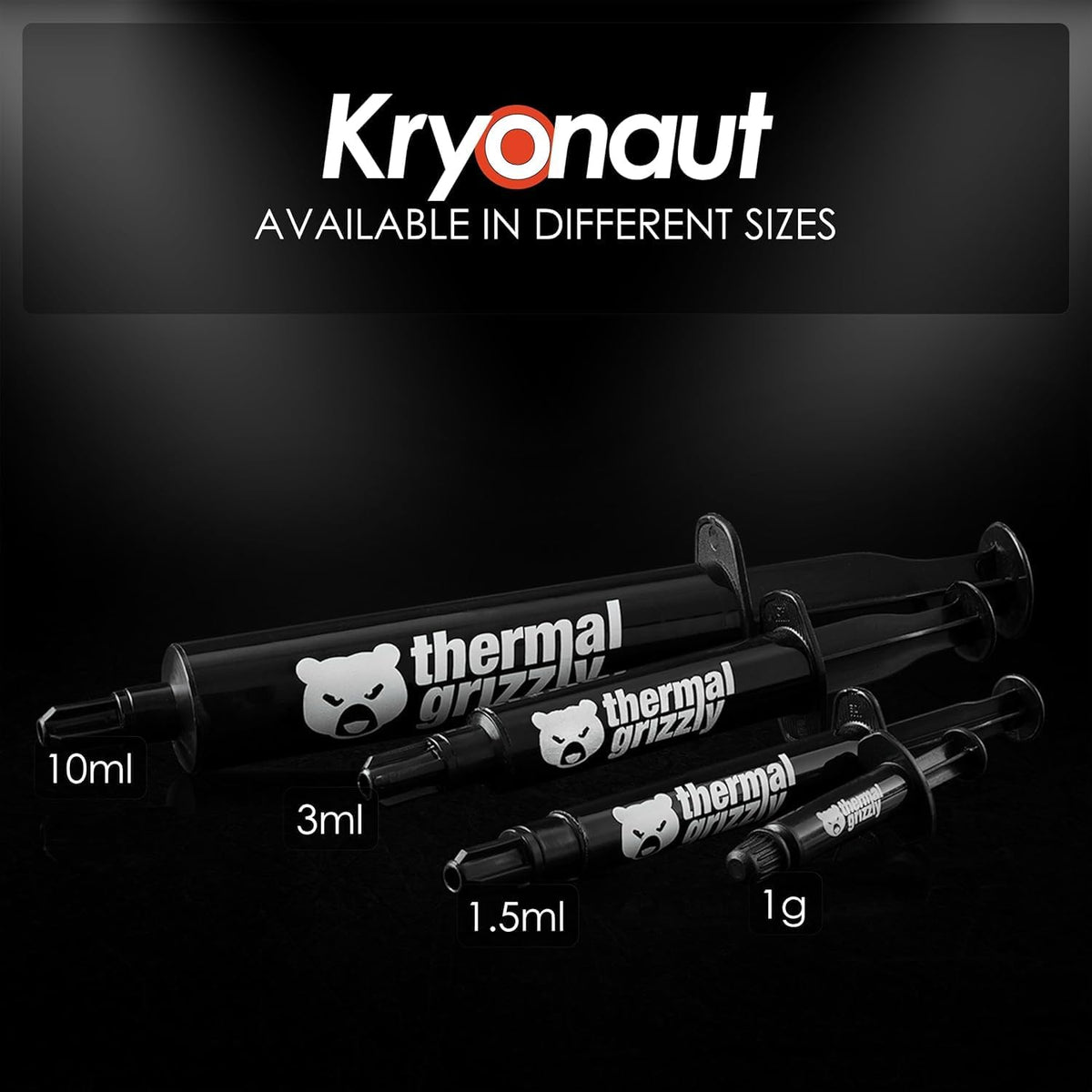 Thermal Grizzly Kryonaut - 1 Gram - Extremely High Performance Thermal Paste + 12 Cleaning Wipes 6 Wet & 6 Dry - for Demanding Applications and Overclocking CPU/GPU/PS4/PS5/Xbox
