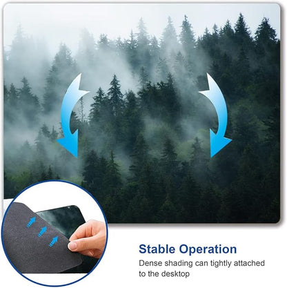Mouse Pad,Forest Mouse Pad Rectangle Custom Designs, Waterproof Anti-Slip Rubber Mousepad Office Accessories Desk Decor Wireless Mouse Pads for Computers Laptop