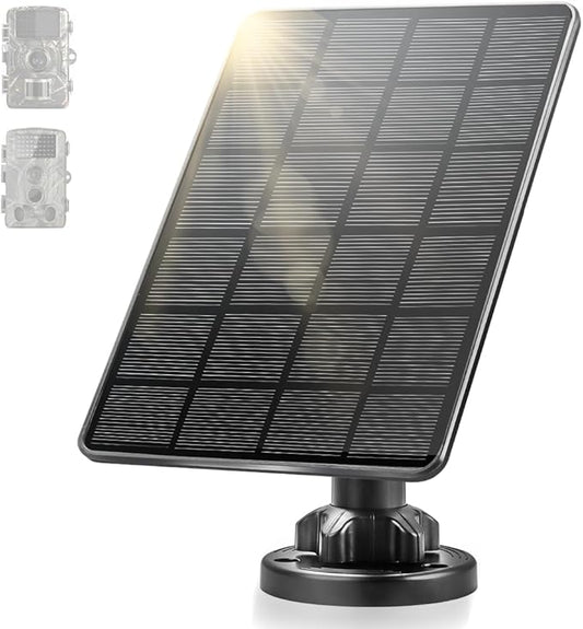 Trail Camera Solar Panels,3W Solar Kit Build-in 5000mAh Rechargeable Battery, Hunting Accessories for IP66 Waterproof, 5V Solar Power for Trail Camera