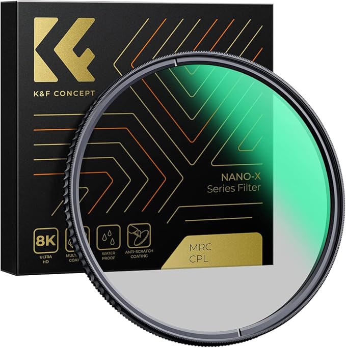 K&F CONCEPT 127mm Circular Polarizers Filter Polarizing Filter 28 Multi-Layer Coated Super Slim High Definition CPL Lens Filter (Nano-X Series)