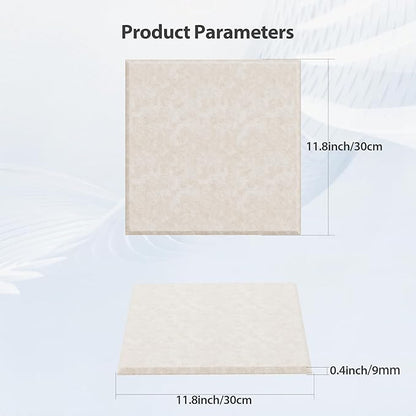 12 Pack Acoustic Panels Self Adhesive Sound Proof Foam, High Density Sound Acoustic Panel, 12X12X0.4 Inch Square Panels in Home, Office, Reccording Room, Studio,and more(Beige)