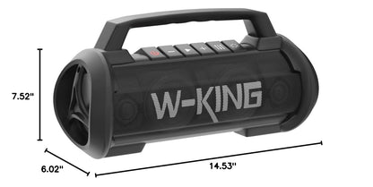 W-King Portable Bluetooth Speaker, 120W Peak Loud Bass Boombox Outdoor