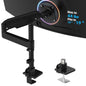Ergounion Dual Monitor Arm for 13-49 Inch Ultrawide Screens, Heavy Duty Monitor Mount for 2 Monitors up to 44lbs, Full Motion Vertical Stacked Dual Monitor Arm Desk Mount, 75/100mm VESA Mount, Black