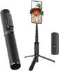 Selfie Stick Tripod with Remote Aluminum Alloy Phone Tripod Bluetooth Remote and 270°Rotation Stand Compatible with iPhone and Android Phone