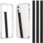 TEAMOLA 3pcs Silicone Phone Grip Holder Strap for iPhone 15/15 Pro/16/16 Pro & Samsung Galaxy S24/S23 - Anti-Slip Finger Loop for Case, Universal Phone Loops for Back of Cell Phones（230, 3 Black）