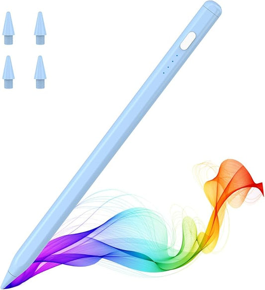 MoKo Pencil for iPad (A16) 11th 10th Gen, Stylus Pen for 2018-2026 Apple iPad 11/10/9/8/7/6/A16, Mini 7/6/5, Air M3/M2 11"/13"/5/4/3, Pro M4 13"/12.9"/11" Tilt Sensitivity, USB-C Fast Charging, Blue