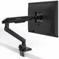 EVEO Premium Dual Monitor Mount 14"-32” Dual Monitor Arm VESA Bracket Adjustable Height Gas Spring Dual Monitor Stand, Screen Full Motion Dual Monitor Arm-Computer Monitor Stand for 2 Screens - Black