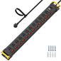 CRST 12-Outlet Metal Power Strip with Individual Switches, 15A/1875W, 9FT