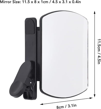Mirror Effect Lens - Capture Stunning Reflections Instantly, Smartphone Camera Mirror Reflection Clip Kit, Adjustable Angle Mobile Phone Camera Mirror Clip for Outdoor Travel Photography (White)