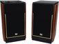 Dual Electronics LUHSL20B Cherrywood and Black 2-Way Bookshelf Speakers with Bluetooth | Home Stereo, PC | Loud & Deep Rich Bass | Wireless Remote Control | Smart Speaker Dock | Sold in Pairs