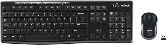Logitech MK270 Full Size Wireless Keyboard and Mouse Combo - Black