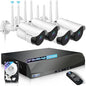 WEILAILIFE 【2-Way Audio】 5MP Outdoor Wireless Security Camera System, WiFi Video Surveillance, Wireless Surveillance Camera System