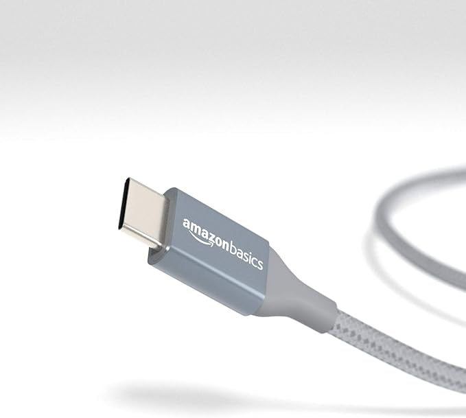 Amazon Basics USB C to USB C Cable, New Nylon USB C Charger Cable (10 feet, Type C 60W(3A) for iPhone 15/15 Pro/15 Plus/15 Pro Max, iPad mini 6/ Pro 2021, MacBook Pro 2020, Samsung Galaxy S23,Switch
